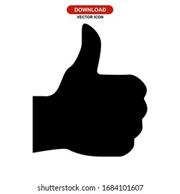 thumbs up icon or logo isolated sign symbol vector illustration - high quality black style vector icons
