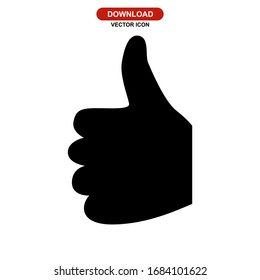 thumbs up icon or logo isolated sign symbol vector illustration - high quality black style vector icons
