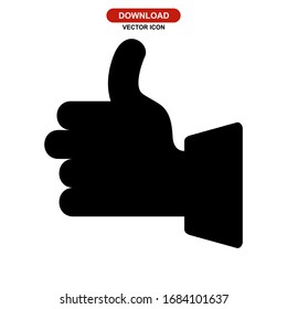 thumbs up icon or logo isolated sign symbol vector illustration - high quality black style vector icons
