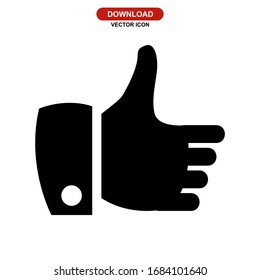 thumbs up icon or logo isolated sign symbol vector illustration - high quality black style vector icons
