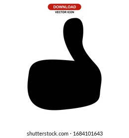 thumbs up icon or logo isolated sign symbol vector illustration - high quality black style vector icons
