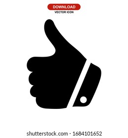 thumbs up icon or logo isolated sign symbol vector illustration - high quality black style vector icons
