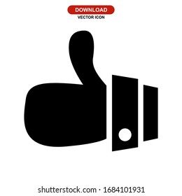 thumbs up icon or logo isolated sign symbol vector illustration - high quality black style vector icons
