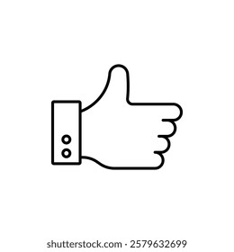 thumbs up icon logo sign set vector outline