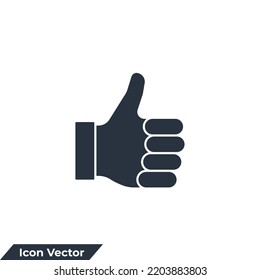 Daumen Sie das Symbol Logo, Vektorgrafik. wie Symbolvorlage für Grafik- und Webdesign-Sammlung