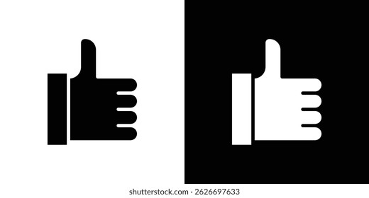 ícone polegares para cima para o design da interface do usuário do aplicativo móvel da web de logotipo.
