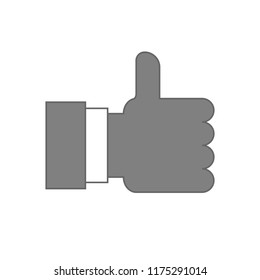Thumbs up icon. OK gesture. Vector.