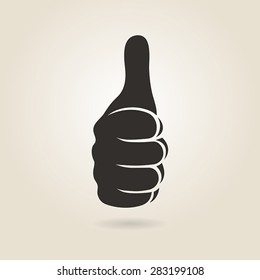 thumbs up icon on a light background