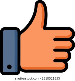 Thumbs up icon on a white background