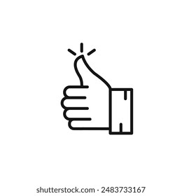 Thumbs Up Symbol Umriss Kollektion in schwarz