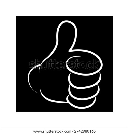 Thumbs up icon. Outline style. Hand gesture, like symbol, approval, agree, positive feedback, vote yes, confirm, success sign, social media interaction. Thin line symbol. Editable stroke.