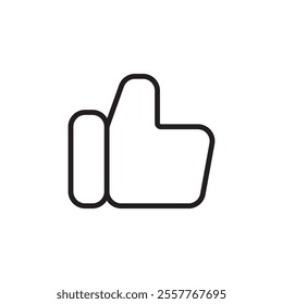 Thumbs Up icon Outline vector for web ui