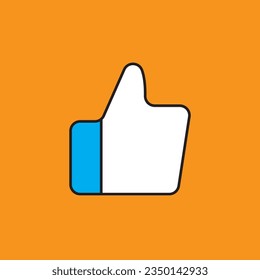 Thumbs up icon, a positive gesture of approval and agreement 