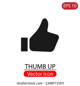 Thumbs Up icon for positive hand gesture Vector