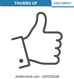 Thumbs Up Icon. Professional, pixel perfect icons optimized for both large and small resolutions. EPS 8 format. 12x size for preview.