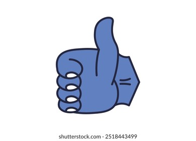 Thumbs up icon. Related to interaction. suitable for web site, app, user interfaces. flat line icon style