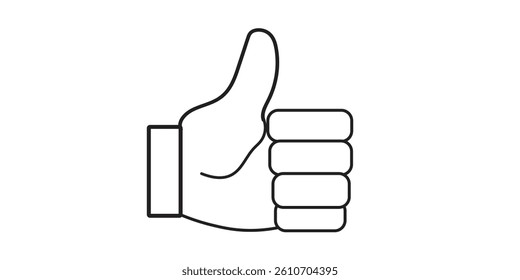 Thumbs up icon set, Black Thumb up icon on white background, Vector illustration.