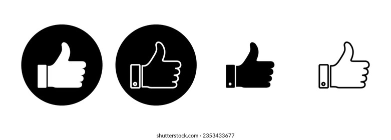 Dreh das Symbol hoch. Hand wie. Wie Icon Vektor. 