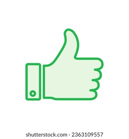 Thumbs up icon set. Hand like. Like icon vector. 