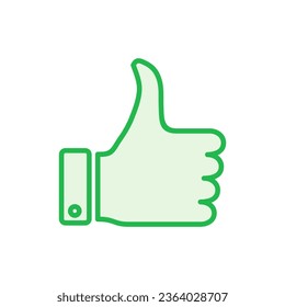 Conjunto de iconos de miniaturas. Me gusta la mano. Como un vector de icono. 
