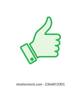 Conjunto de iconos de miniaturas. Me gusta la mano. Como un vector de icono. 