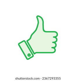 Conjunto de iconos de miniaturas. Me gusta la mano. Como un vector de icono. 