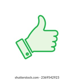 Thumbs up icon set. Hand like. Like icon vector. 