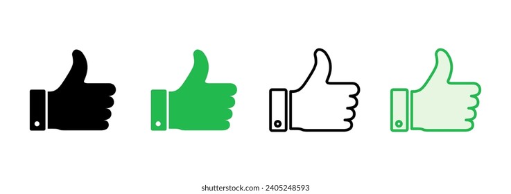 Dreh das Symbol hoch. Hand wie. Wie Icon Vektor. 
