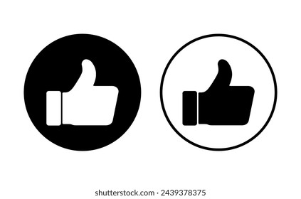 Conjunto de iconos de pulgar hacia arriba. Mano como. Como vector de icono. 