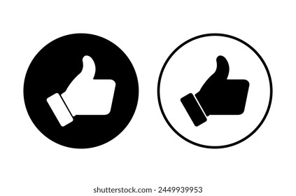 Thumbs up icon set. Hand like. Like icon vector. 