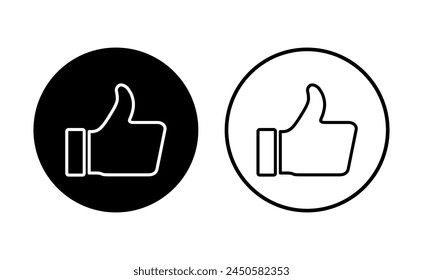 Thumbs up icon set. Hand like. Like icon vector. 