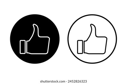 Conjunto de iconos de pulgar hacia arriba. Mano como. Como el Vector de iconos. 