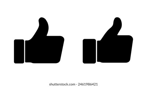 Conjunto de iconos de pulgar hacia arriba. Mano como. Como el Vector de iconos. 