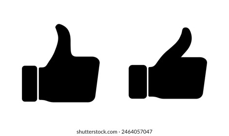 Conjunto de iconos de pulgar hacia arriba. Mano como. Como el Vector de iconos. 