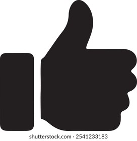 Thumbs up icon set for mobile concept and web ui design silhouette and outline vector illustration design