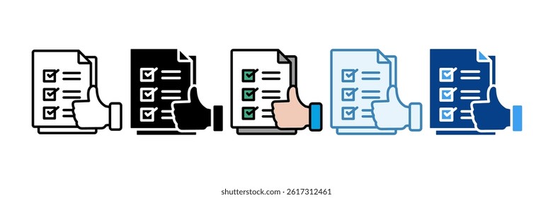 Thumbs Up Icon Set Multiple Style Collection