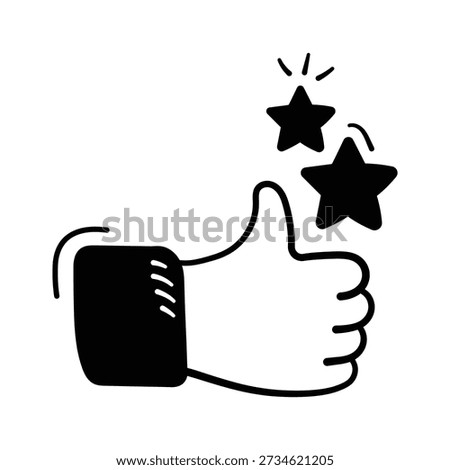 Thumbs up icon showing customer satisfaction or positive rating