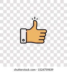 thumbs up icon sign and symbol. thumbs up color icon for website design and mobile app development. Simple Element from ethics collection for mobile concept and web apps icon.