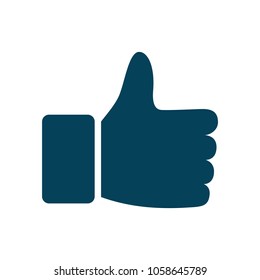 Thumbs up icon. Silhouette. Stock vector illustration for Your design.