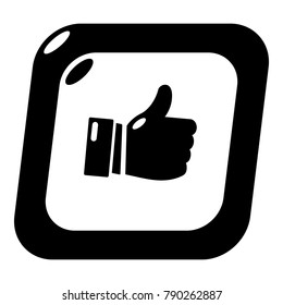 Thumbs up icon. Simple illustration of thumbs up vector icon for web