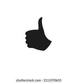 The thumbs up icon. Simple vector illustration on a white background.