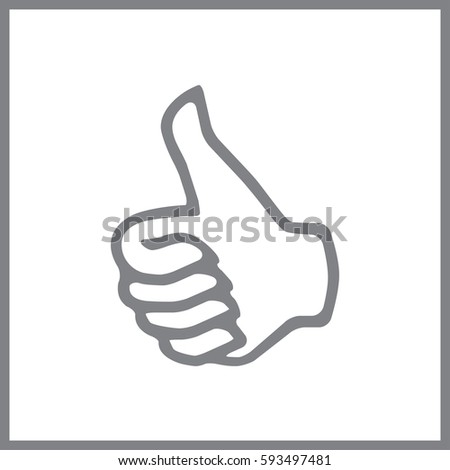 Thumbs up icon. Social network vector icon for app
