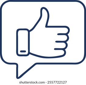 Thumbs up icon style vector design and like symbol illustration 
