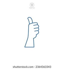 Thumbs Up icon symbol vector illustration isolated on white background