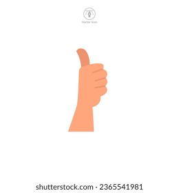 Thumbs Up icon symbol vector illustration isolated on white background
