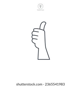 Icono de ThumbUp ilustración vectorial aislada en fondo blanco