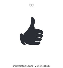 Thumbs Up icon symbol vector illustration isolated on white background