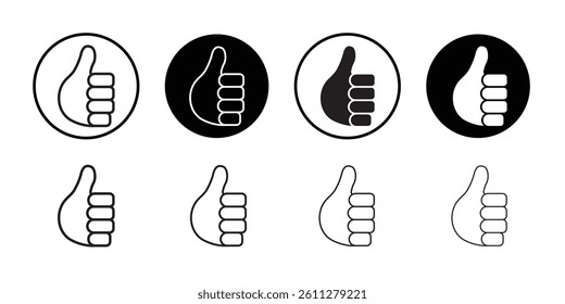 Thumbs Up icon Thin line art collection