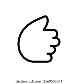 Thumbs up icon Thin vector set