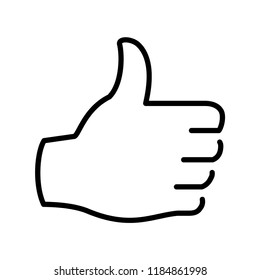 Thumbs up icon in trendy flat style isolated on grey background. Website pictogram. Internet symbol for your web site design, logo, app, UI. Vector illustration, EPS10.